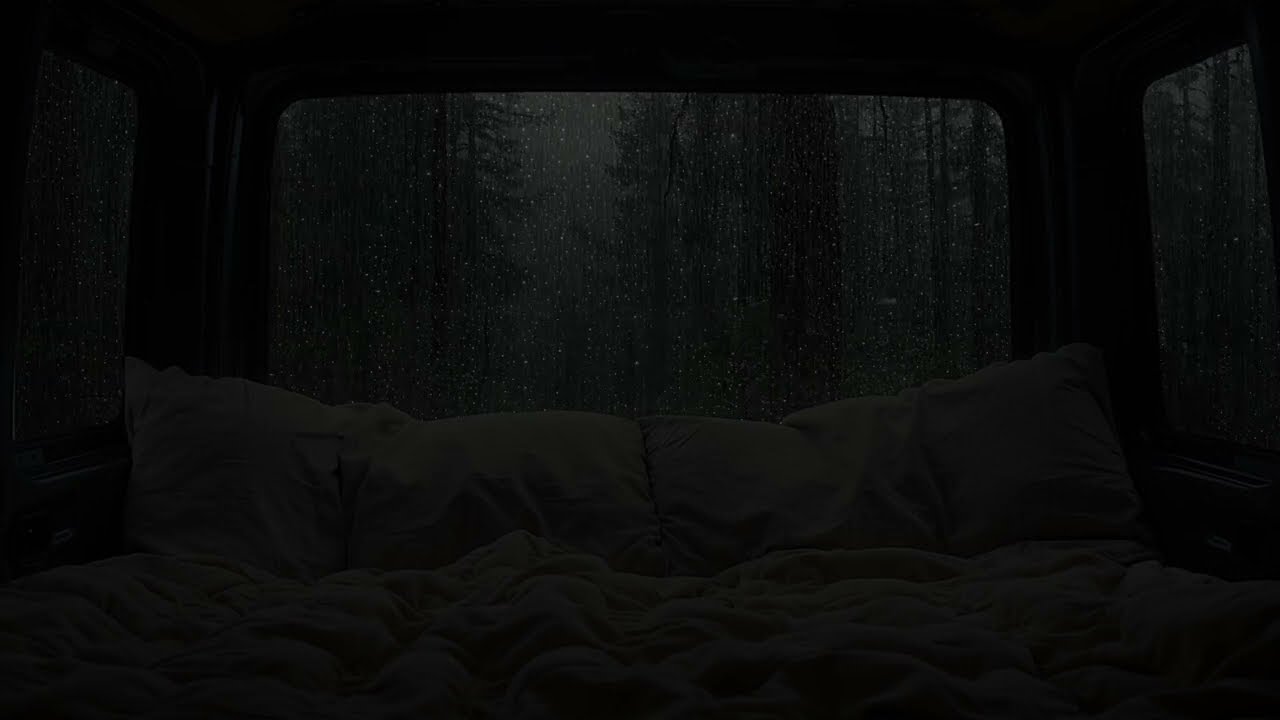 Camping with Rain | ASMR Heavy Rain Sounds for Remove Insomnia, Relax, Study