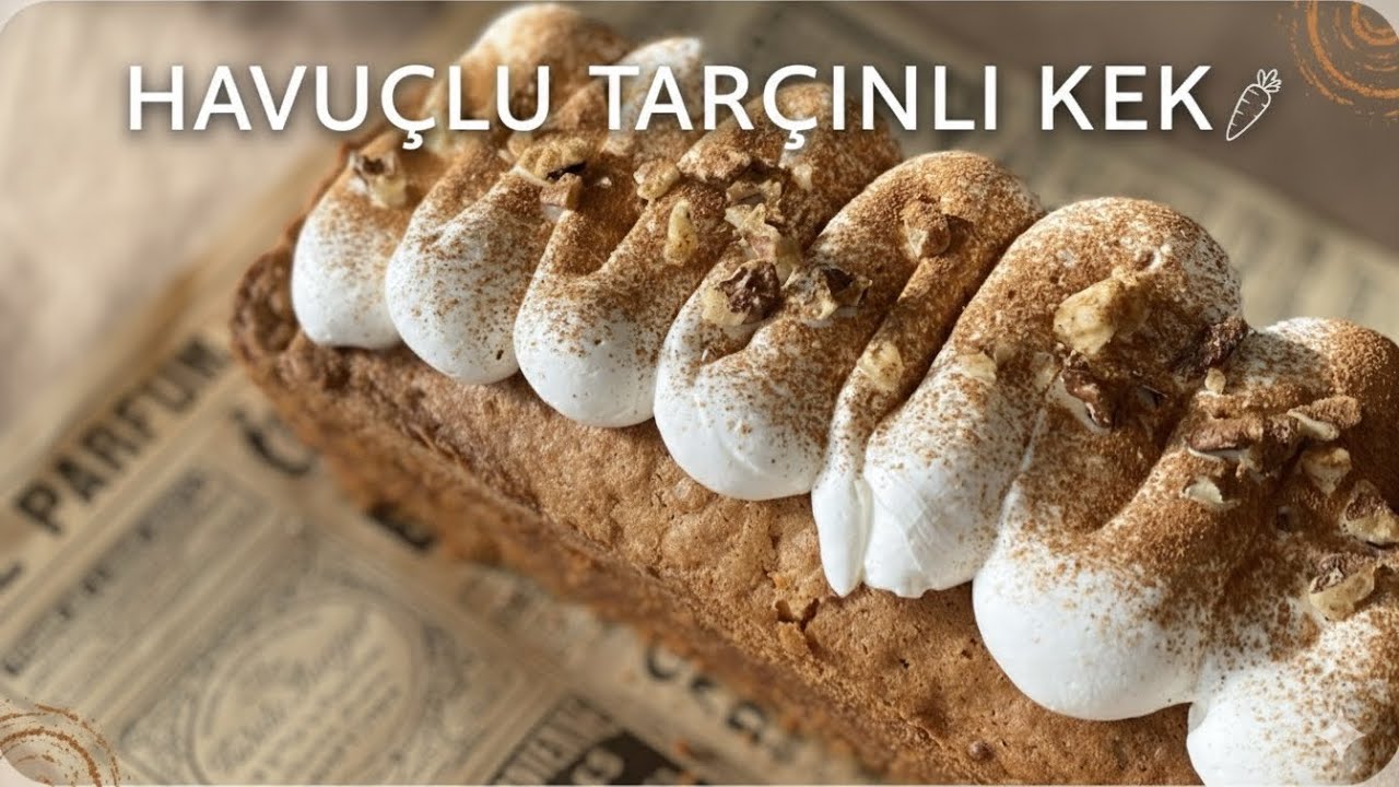 Bir Dilim Huzur Gibi: Kremalı Havuçlu Tarçınlı Kek 🍰