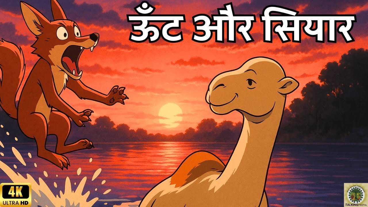 Camel & The Jackal | ऊँट और सियार | Panchatantra Story for Kids | Hindi | Moral Stories | cartoon
