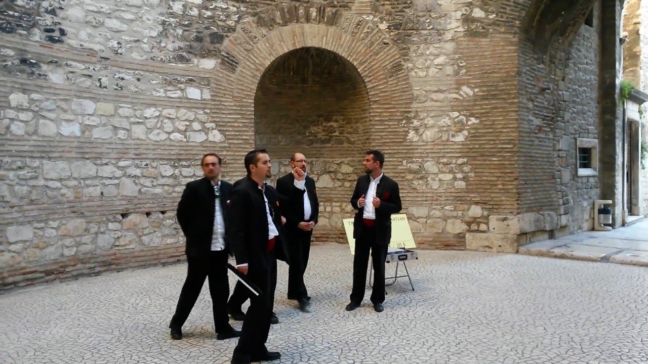 Gorgeous Acapella voices in the Diocletian palace at Split