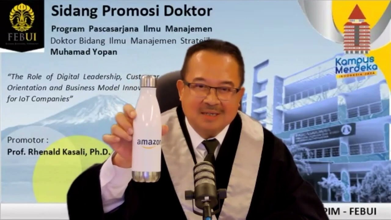 Pesan penting Guru Besar UI, Prof. Rhenald Kasali dalam sidang promosi doktor Muhamad Yopan