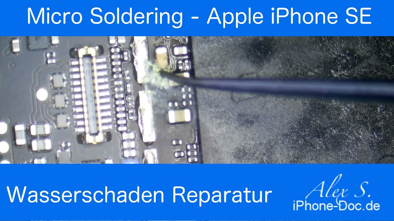 iPhone SE kein Touch - Wasserschaden Touch IC Reparatur micro Soldering deutsch