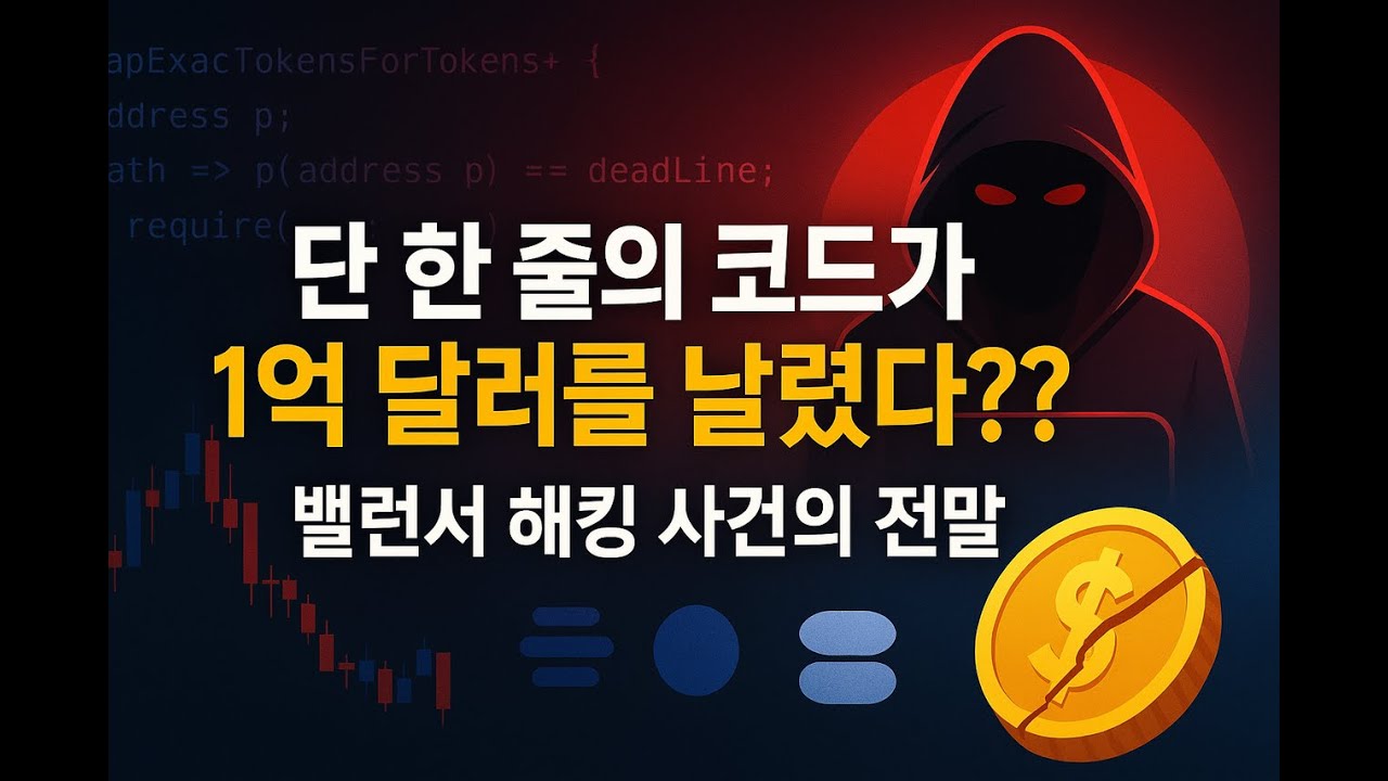 단 한 줄의 코드가 1억 달러를 날렸다?! 밸런서 해킹 사건의 전말
