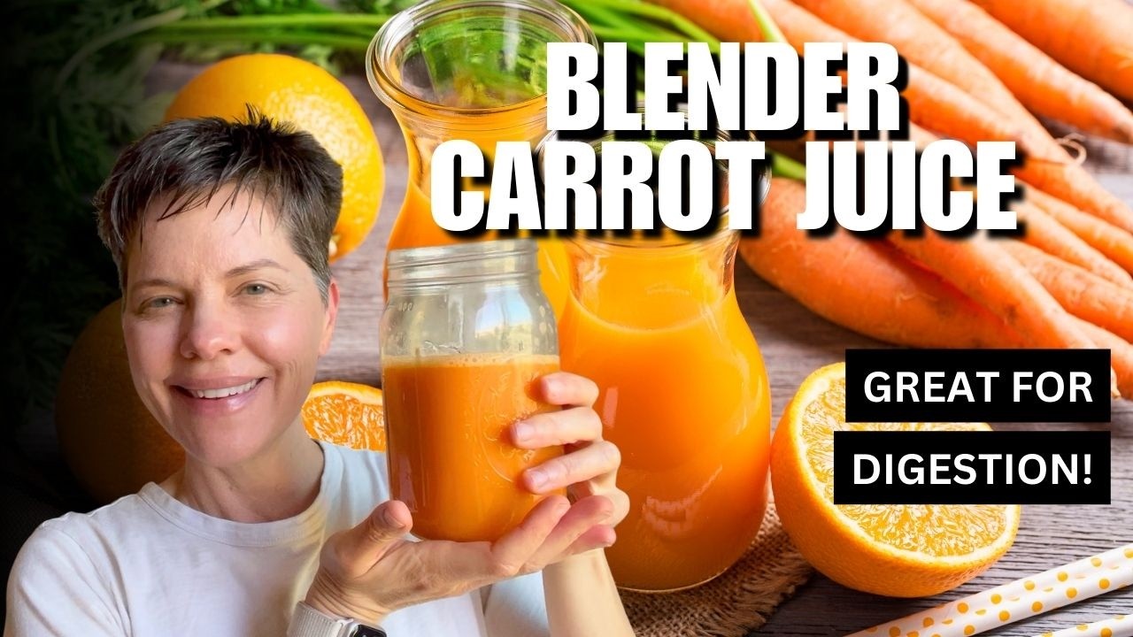Blender Carrot Juice Recipe with Orange & Ginger 🥕🍊🫚