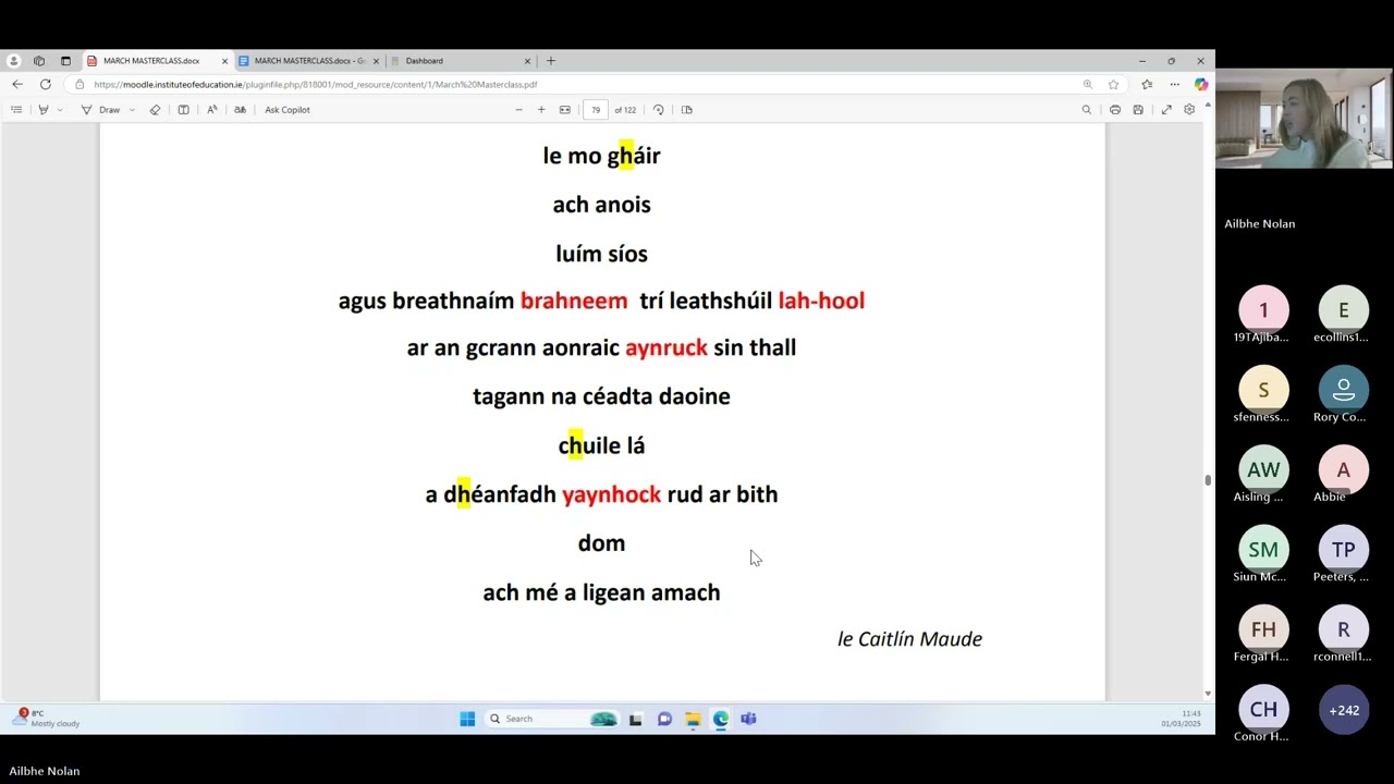 Irish (H) Oral Prep Leaving Certificate Masterclass 2025 with Ailbhe Nolan