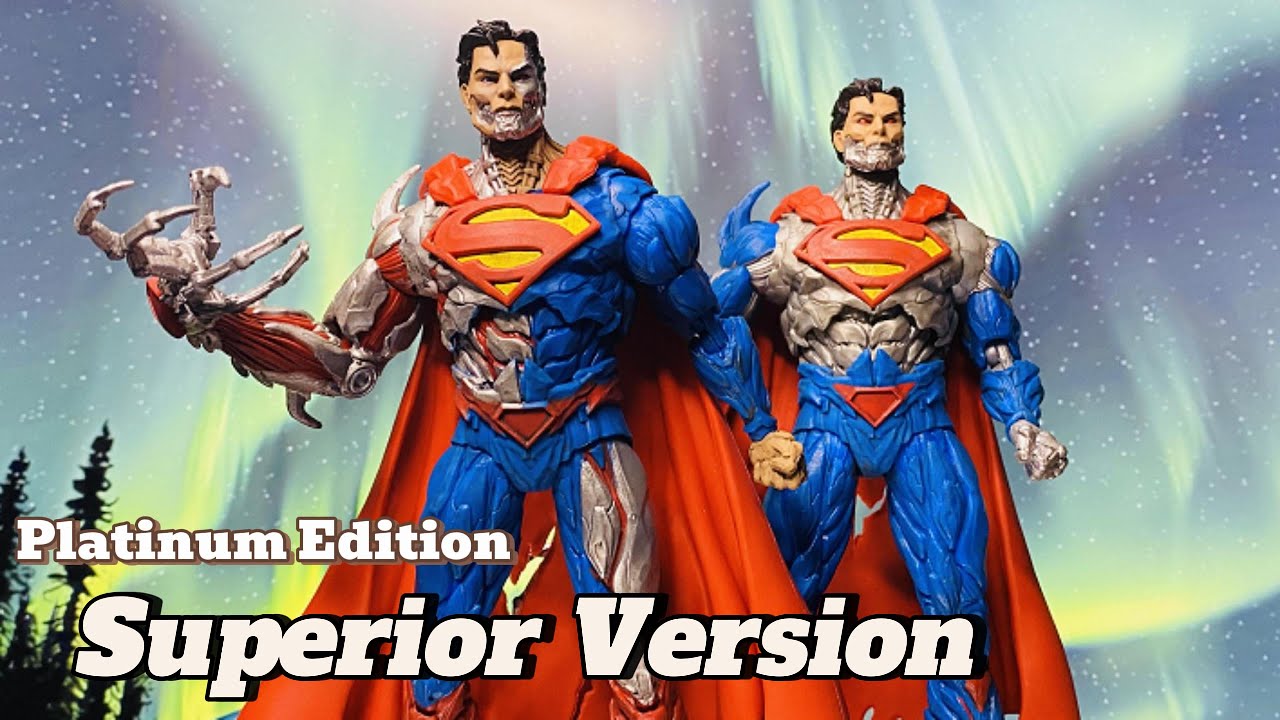 Unboxing & Comparison Mcfarlane DC Multiverse Cyborg Superman Platinum Edition