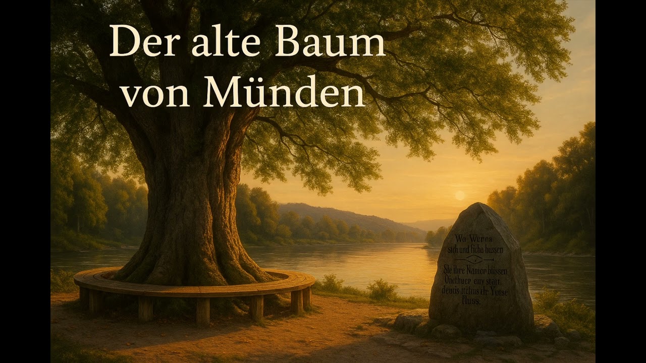 M&uuml;nden Lied-Der alte Baum von M&uuml;nden -Am Weserstein