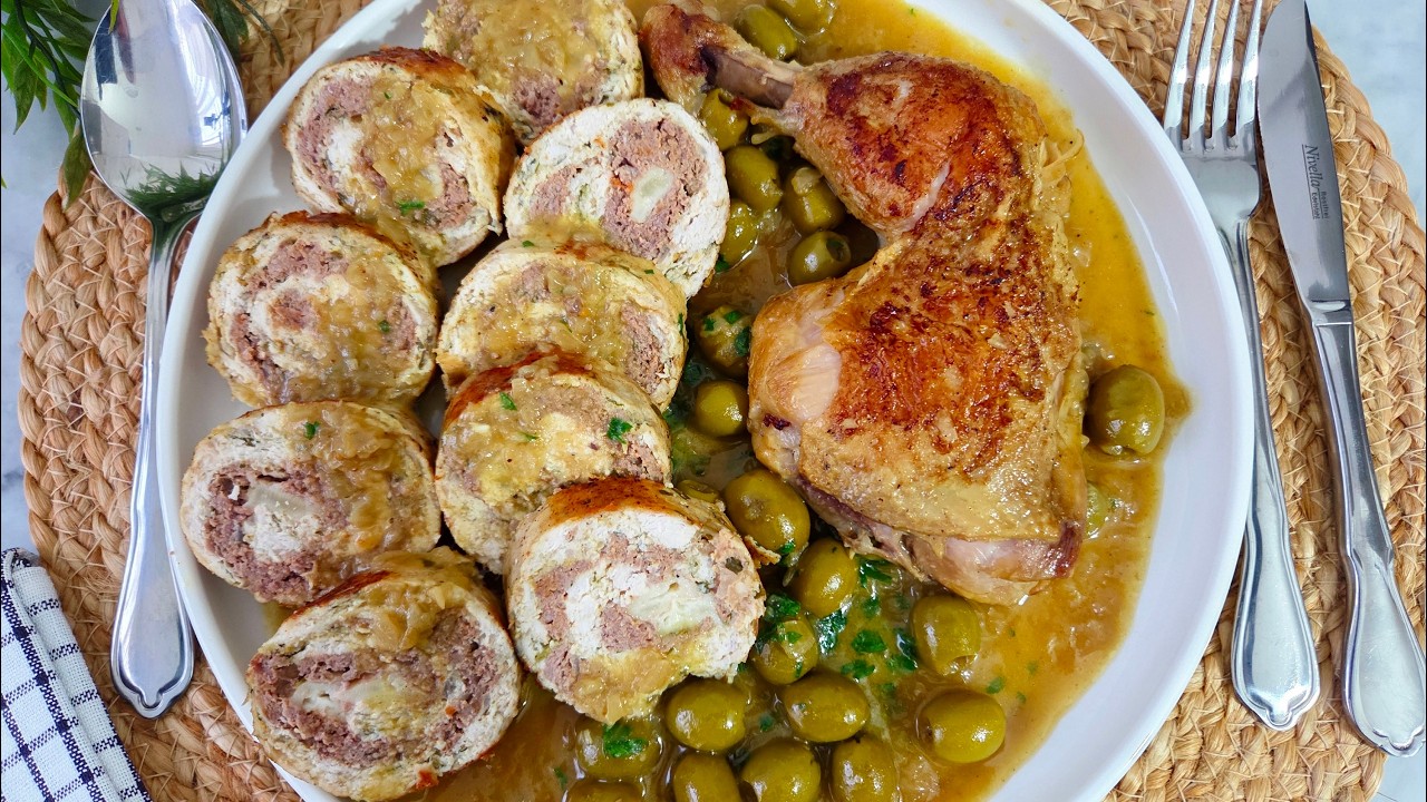 وصفة رولي الدجاج / Roulé de poulet au fromage