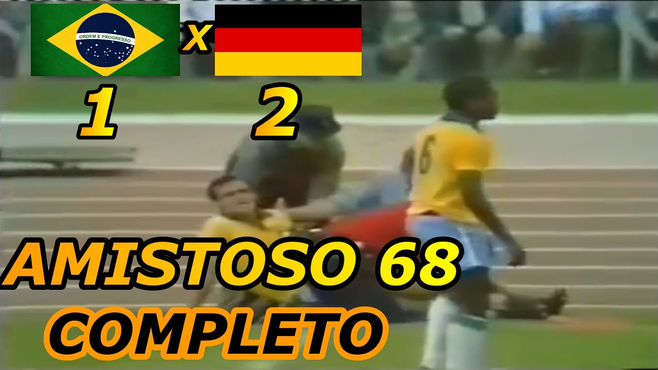 Brasil 1 x 2 Alemanha Amistoso 1968 Completo Narração Jorge Curi