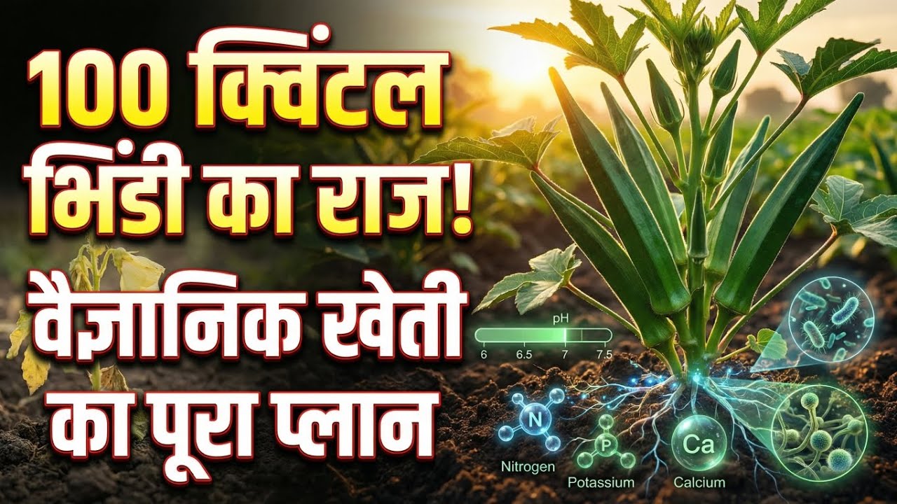 भिंडी में रिकॉर्ड तोड़ पैदावार कैसे लें? 🚀 | भिंडी की खेती का पूरा वैज्ञानिक तरीका