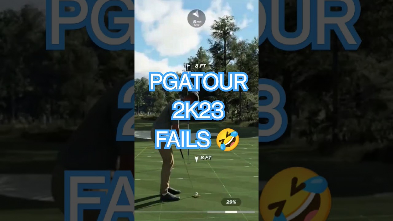 PGATOUR2K23 FAILS 🤣 #pgatour #pgatour2k23 #gaming