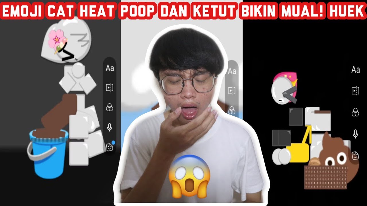 VIRAL EMOJI CAT POOP DAN KENTUT BIKIN MUAL!! JANGAN NONTON PAS MAKAN!!