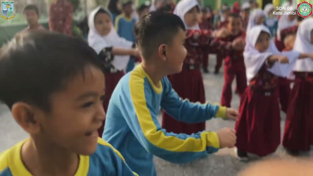 SERU BANGET! Senam Pagi Bareng Siswa SD 68 Kota Jambi🏃‍♂️☀️