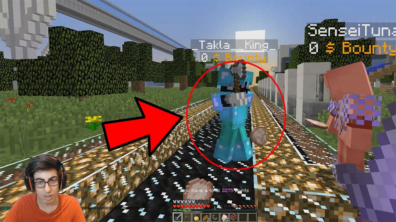 EN EĞLENCELİ KAPIŞMA - (Minecraft Şans Bloklu Hunger Games)