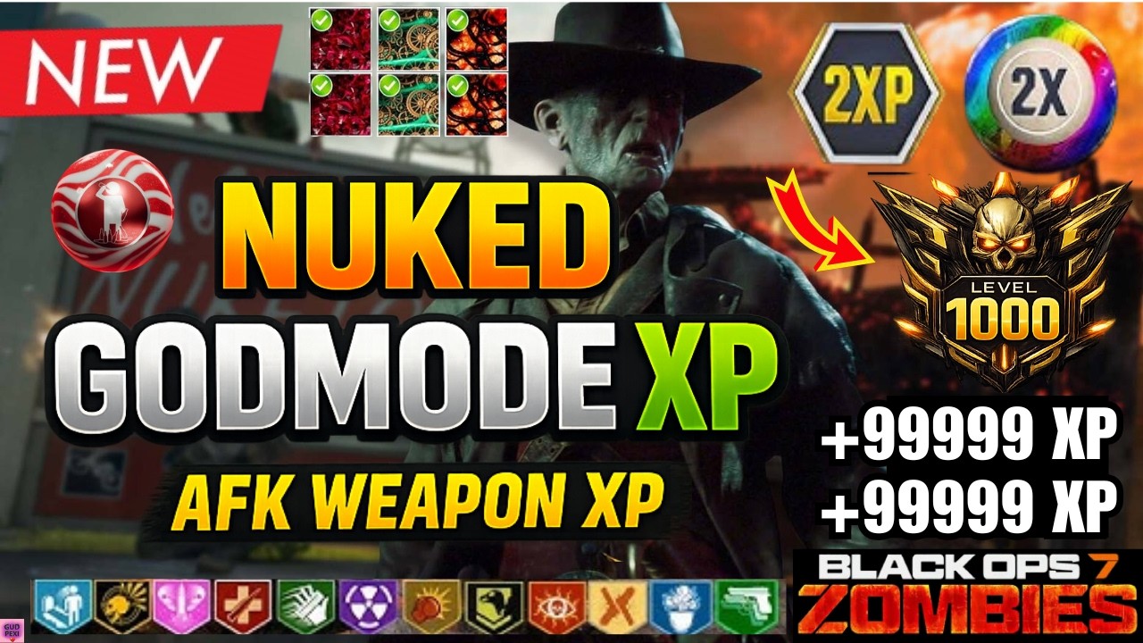 *INSANE* BO7 NUKED GODMODE XP GLITCH! SOLO AFK ROUND 999 + LEVEL 1000 | BO7 ZOMBIES
