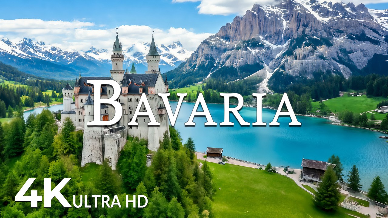 FLYING OVER BAVARIA (4K UHD) &ndash; Soothing Music Along With Beautiful Nature Video - 4K Video ULTRA HD