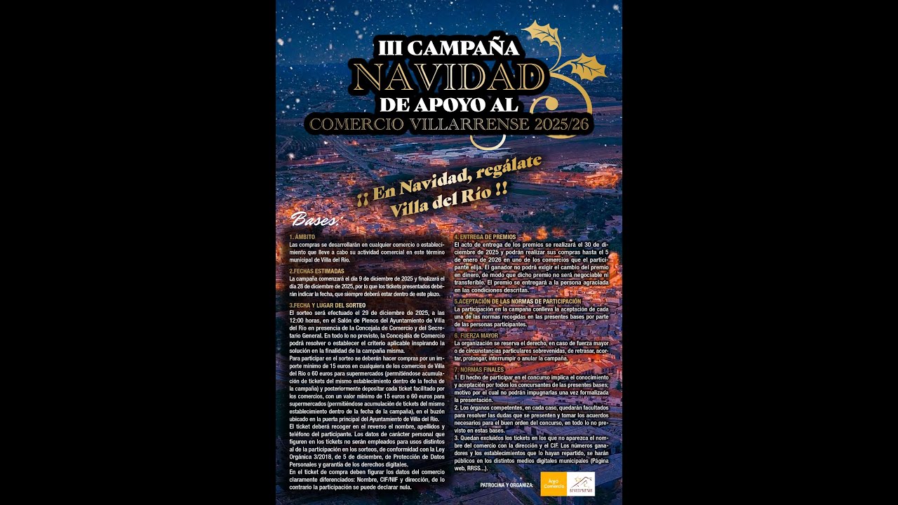 GANADORES DE LA III CAMPAÑA DE NAVIDAD APOYO AL COMERCIO LOCAL 