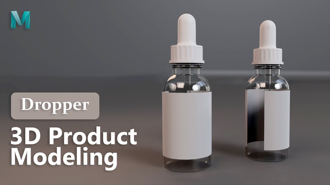 How to Design 3D Dropper Bottle - Product Modeling in Maya 2023