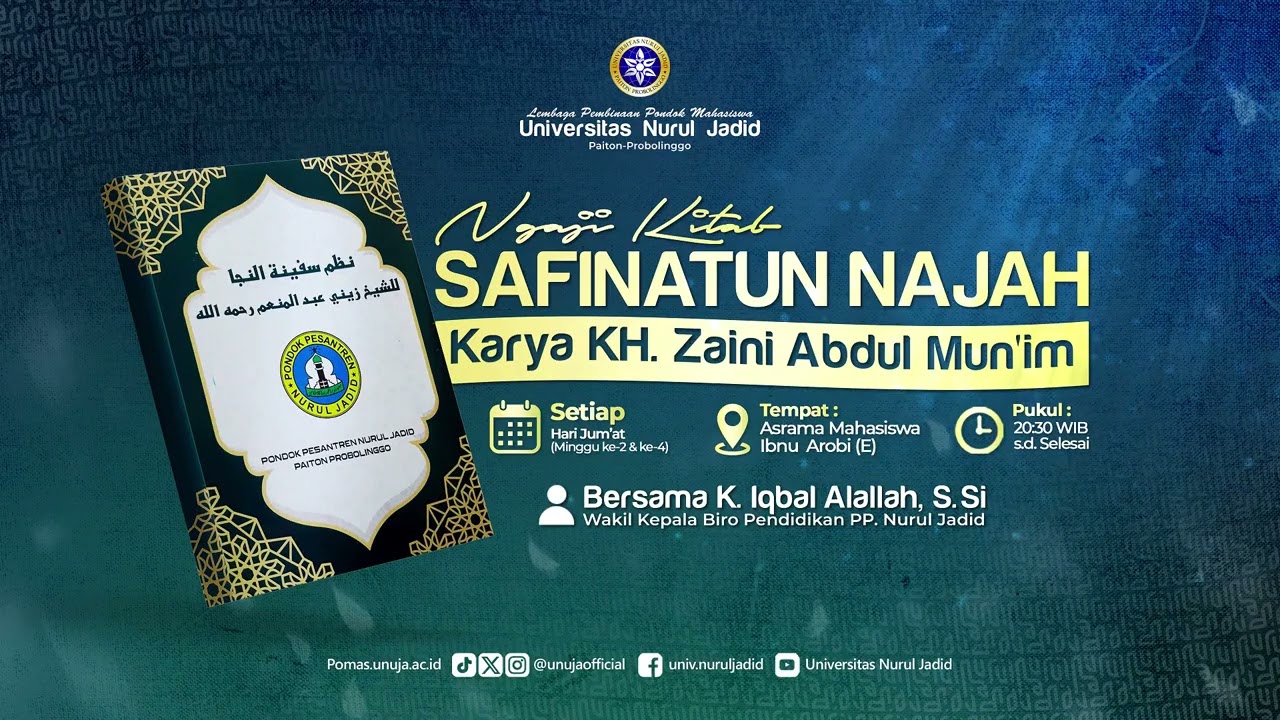 NADHOM SAFINATUN NAJAH  KARANGAN KH  ZAINI MUN'IM  K  IQBAL ALALLAH S,Si