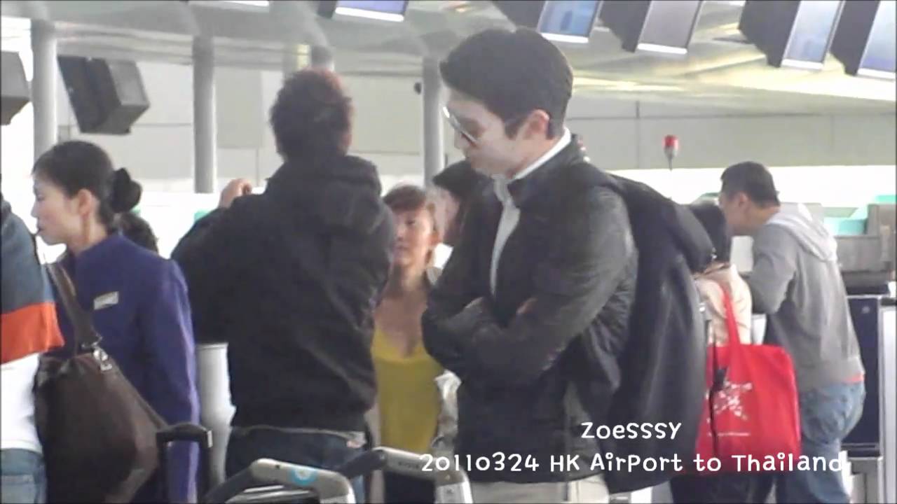 110324 Choi Siwon -  Hong Kong Airport to Thailand