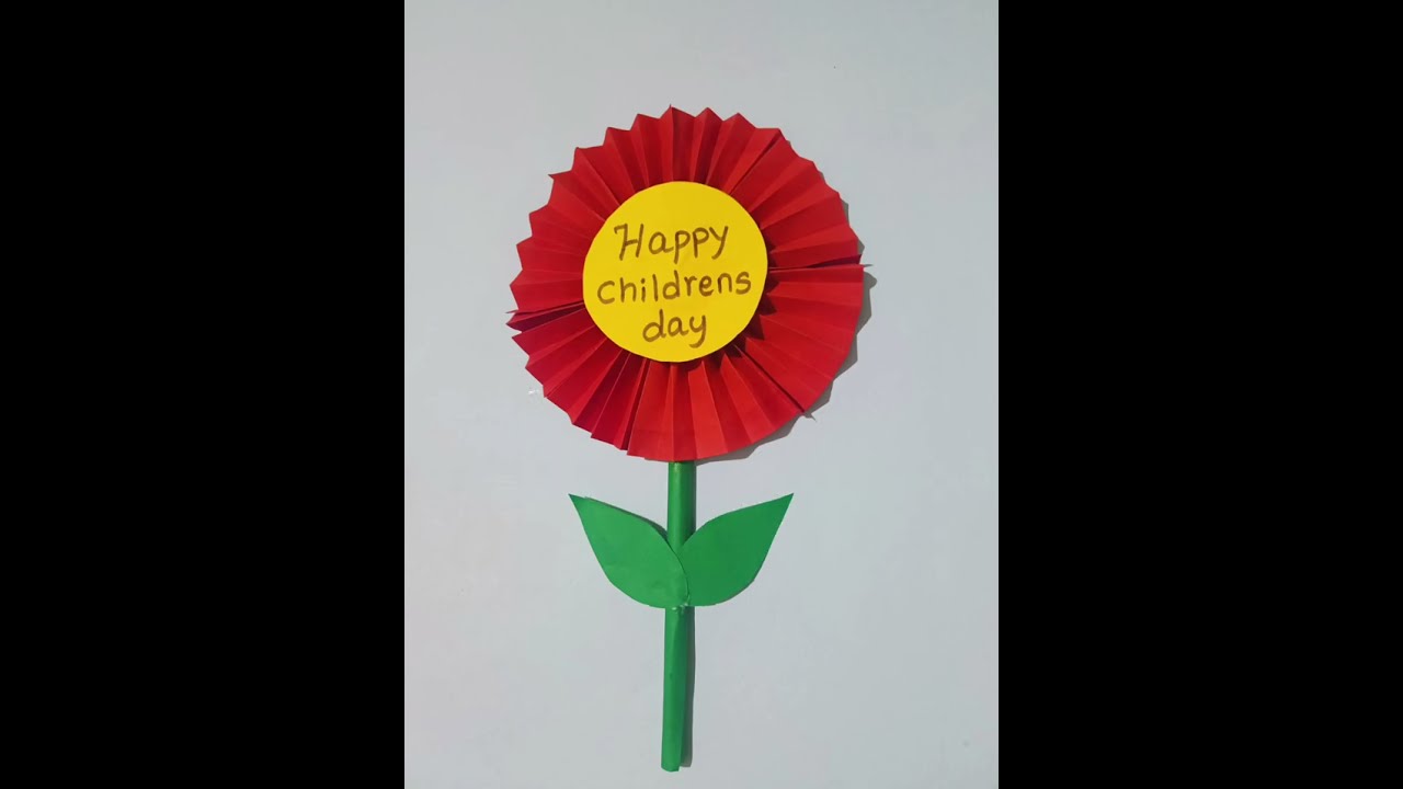 Children's day Craft  Flower #making Art and craft # lucky likesh Yash # viral video 