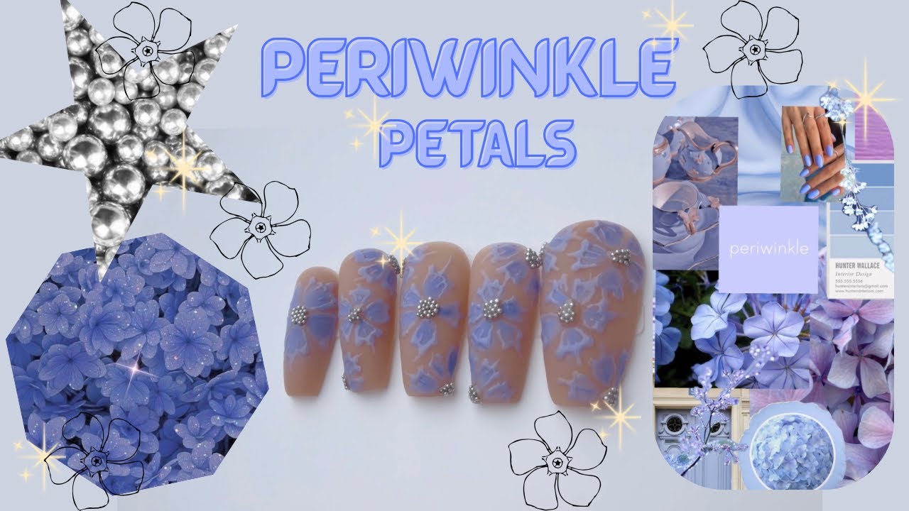 🪻💜✨Periwinkle Petals Nail Tutorial ✨💙🪻