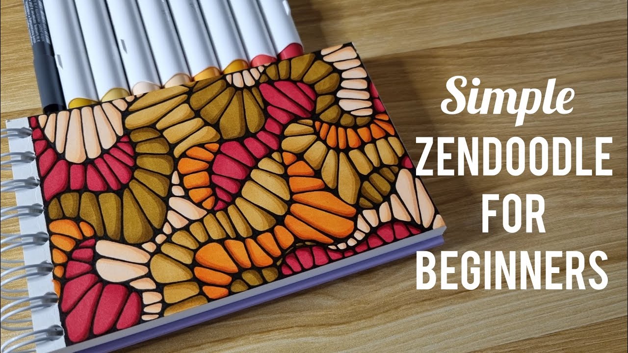 Simple And Relaxing Zendoodle Idea for Beginners