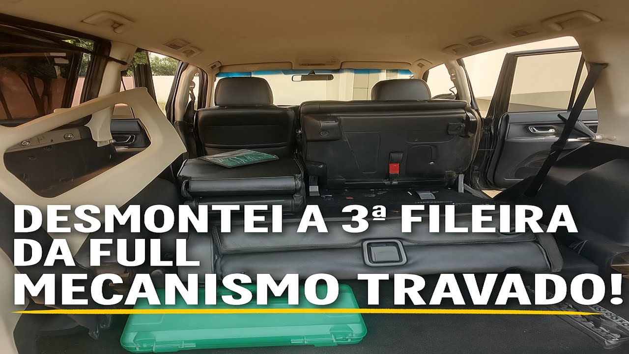 Desmontei a 3ª Fileira da Pajero Full Travada e Destravei a 2ª: Passo a Passo