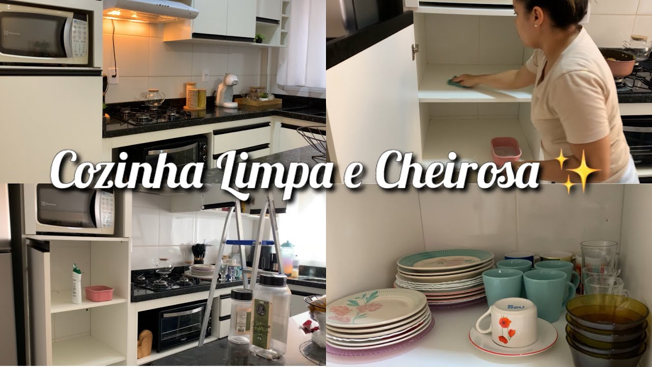 FAXINA CAPRICHADA NA COZINHA | LIMPEI E ORGANIZEI OS ARMÁRIOS |COZINHA LIMPA E ORGANIZADA 💖✨