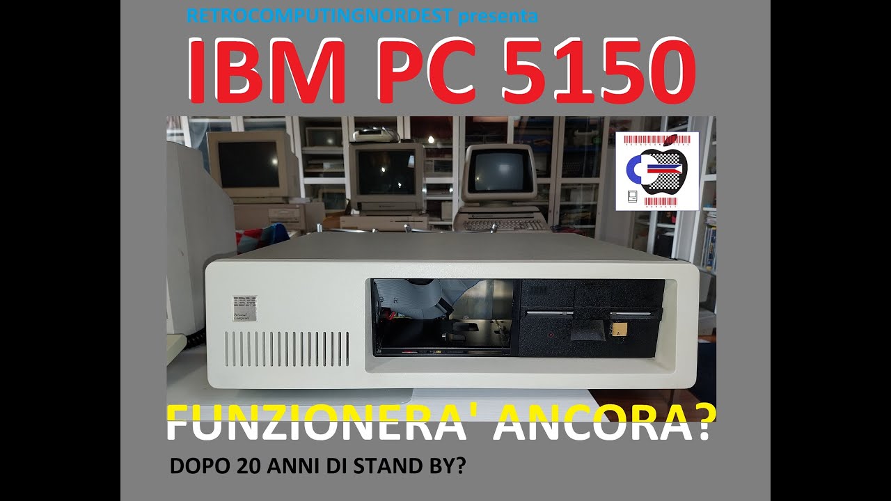 IBM PC 5150 FERMO DA 20 ANNI .. FUNZIONERA'? TEST 5151 - TASTIERA - POWERSUPPLY KO #ibm #ibm5150