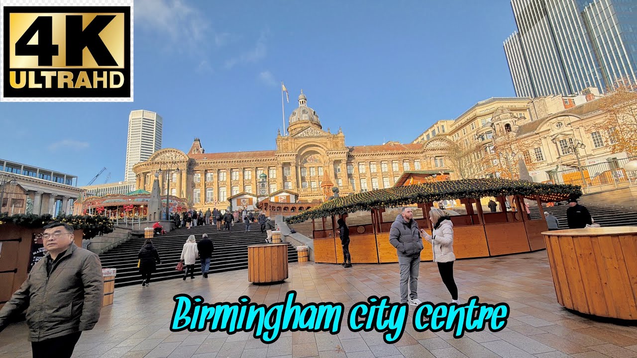 Birmingham city centre England 4K 