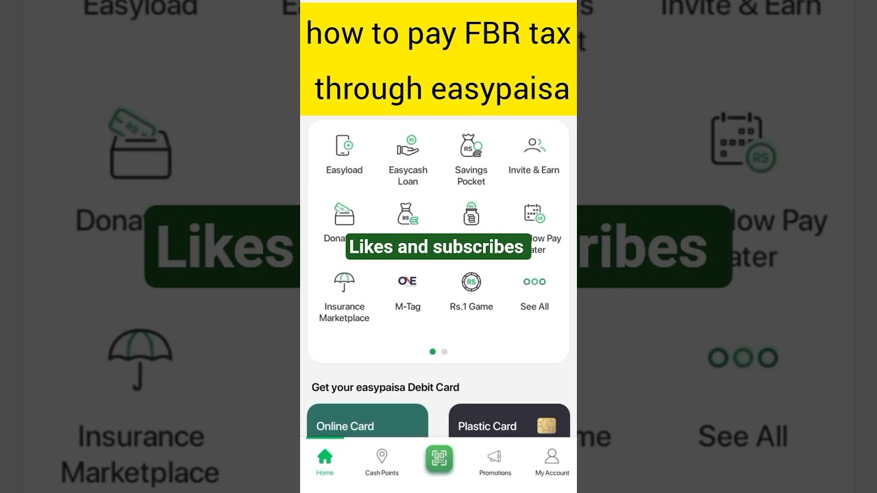 how to pay FBR tax through easypaisa 