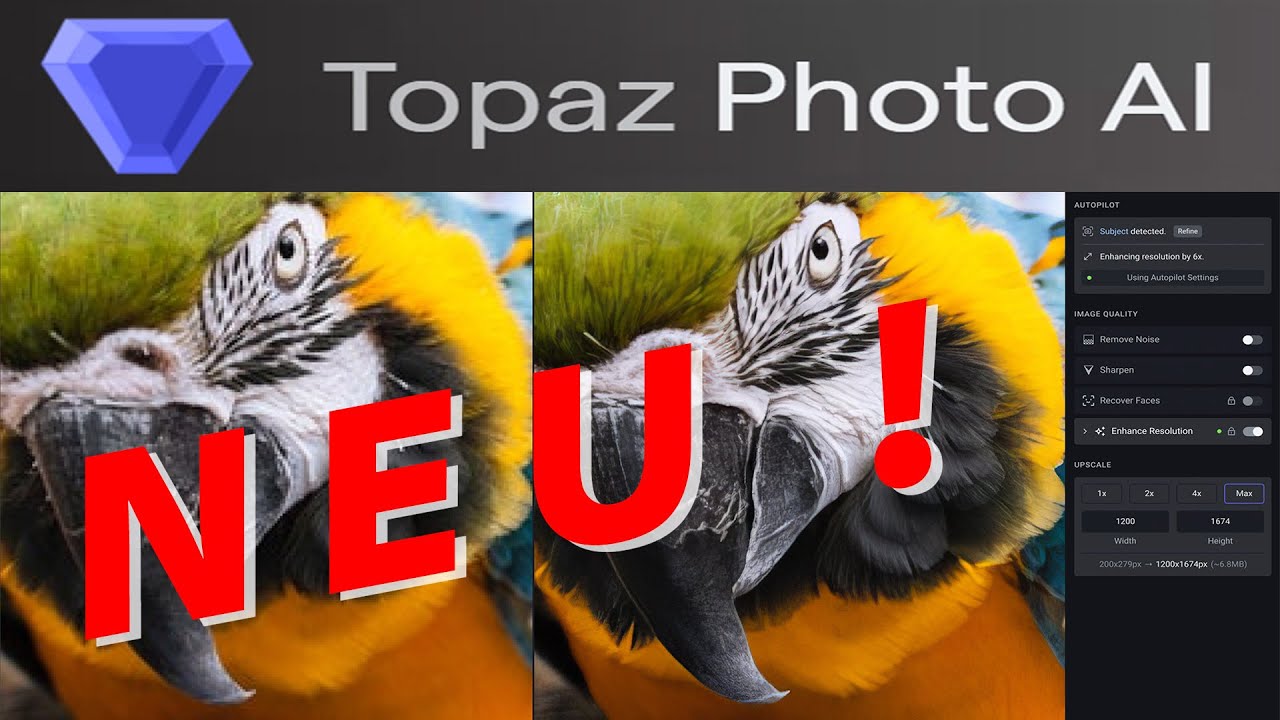 NEU von Topaz: Photo AI  ||  Bildqualität mit AUTOPILOT maximieren !