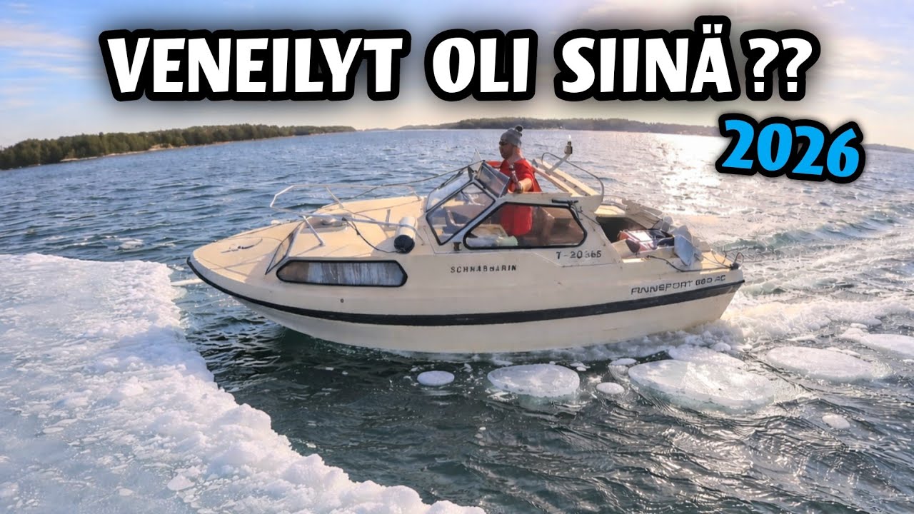 Ajetaan Vene V&Auml;KISIN J&auml;iden L&auml;pi - Kone Hajosi...