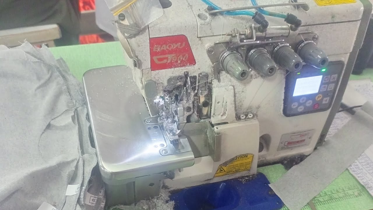 overlock machine neck attack t-shirt big working video like channel subscribe
