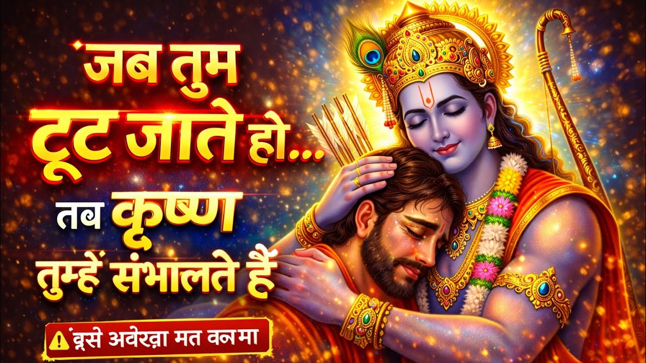 “जब तुम टूट जाते हो… तब कृष्ण तुम्हें संभालते हैं | Powerful Krishna Message | Krishna Sandesh