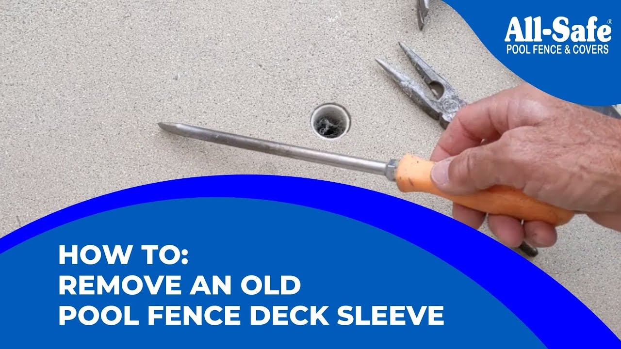 How To Remove an Old Pool Fence Deck Sleeve