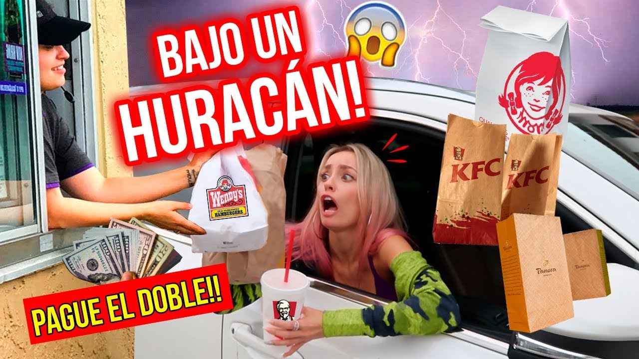24 HORAS PIDIENDO EL DOBLE QUE LA PERSONA DE ENFRENTE BAJO UN HURACAN!!😱🌧  | Katie Angel