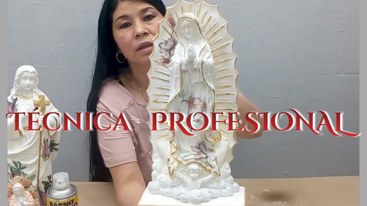 ♥️Técnica DECOUPAGE Sobre YESO 🖌️🌹🌸#decoupage #cerâmica