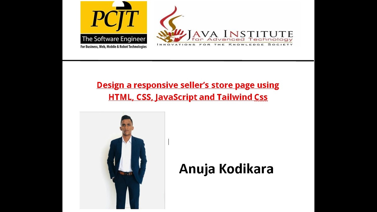 Responsive seller’s store page | WEB Programming I | Java Institute