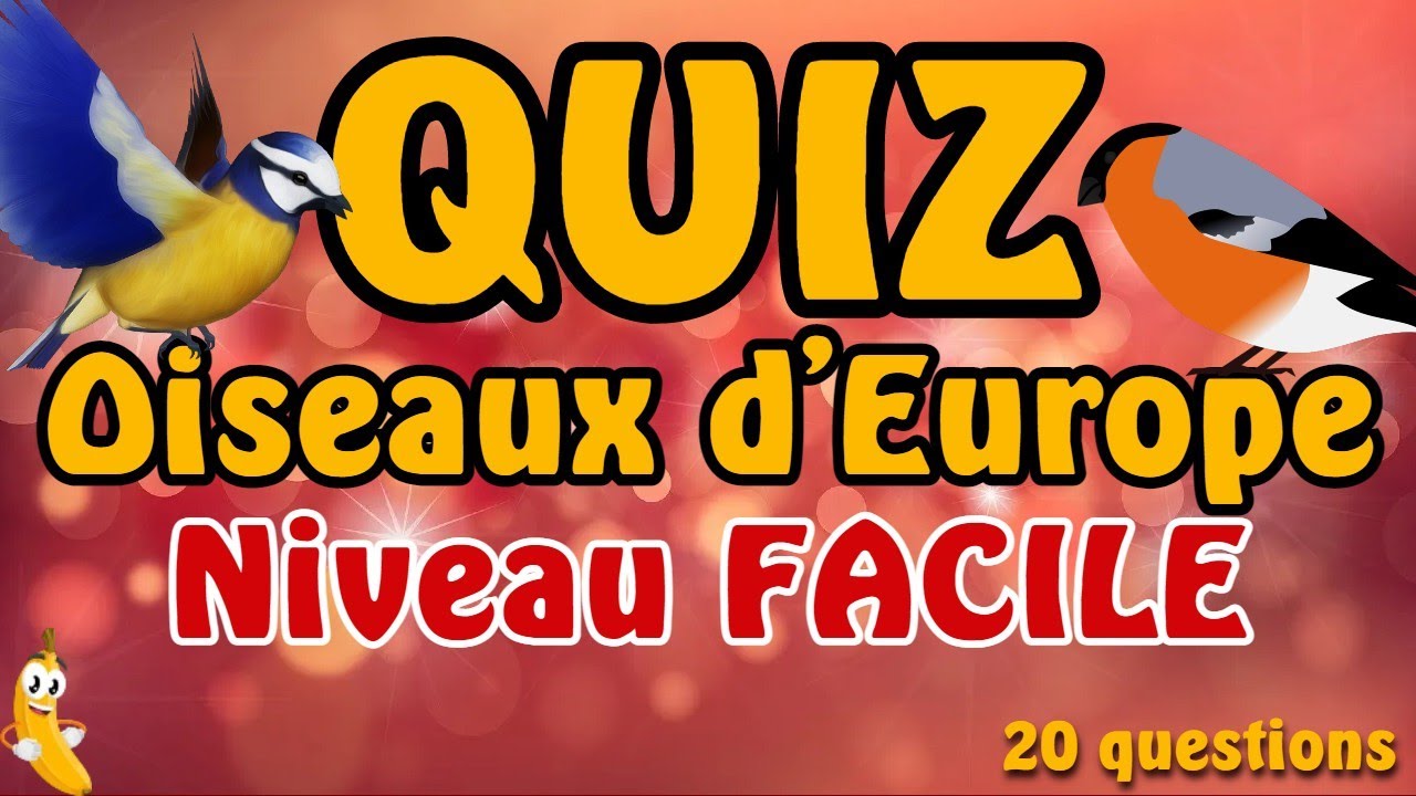 Quiz OISEAUX D'EUROPE niveau Facile (20 questions)