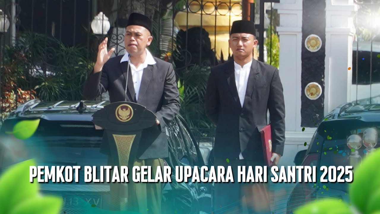 Pemkot Blitar Gelar Upacara Hari Santri 2025, Ribuan Santri Padati Aloon-Aloon