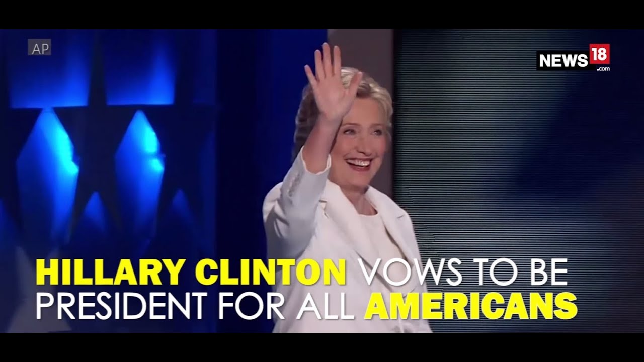 HILLARY BECOMES FIRST WOMAN TO ACCEPT US PRESIDENTIAL NOMINATION