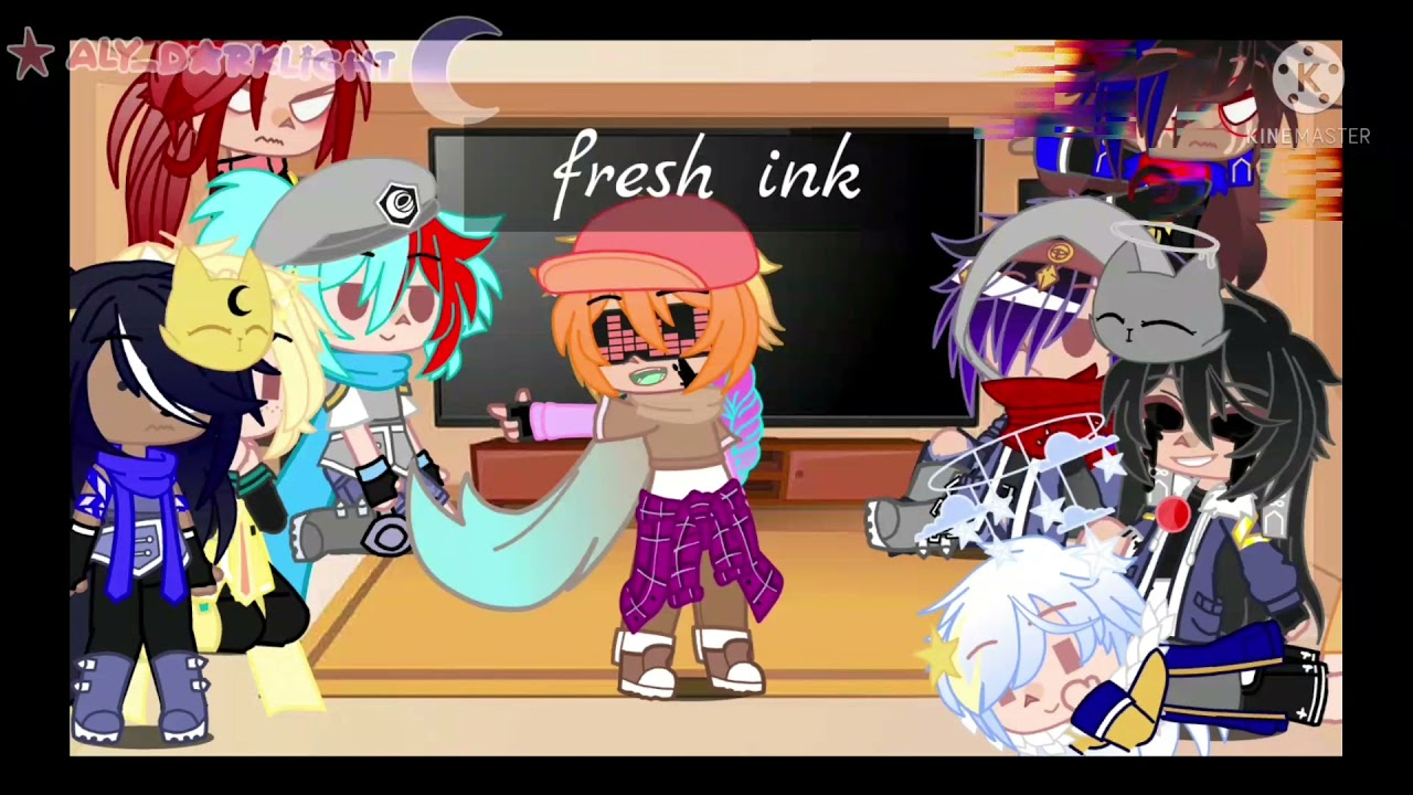 Sans Au's ft. darklight sans react to ink au's//My Au's// (music bad apple 🍎) •Aly_Darklight •