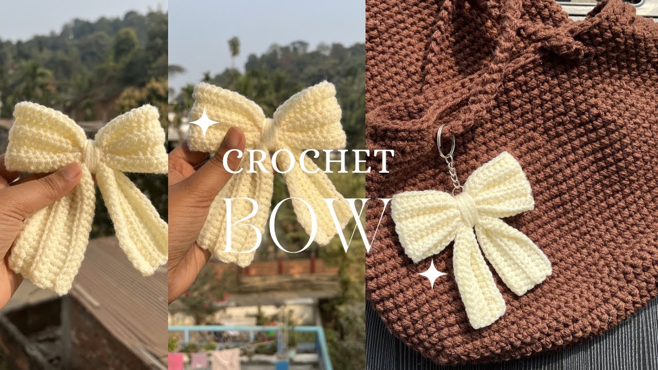 How to Make a Crochet Bow 🎀 | Crochet Bow Kaise Banaye Step by Step