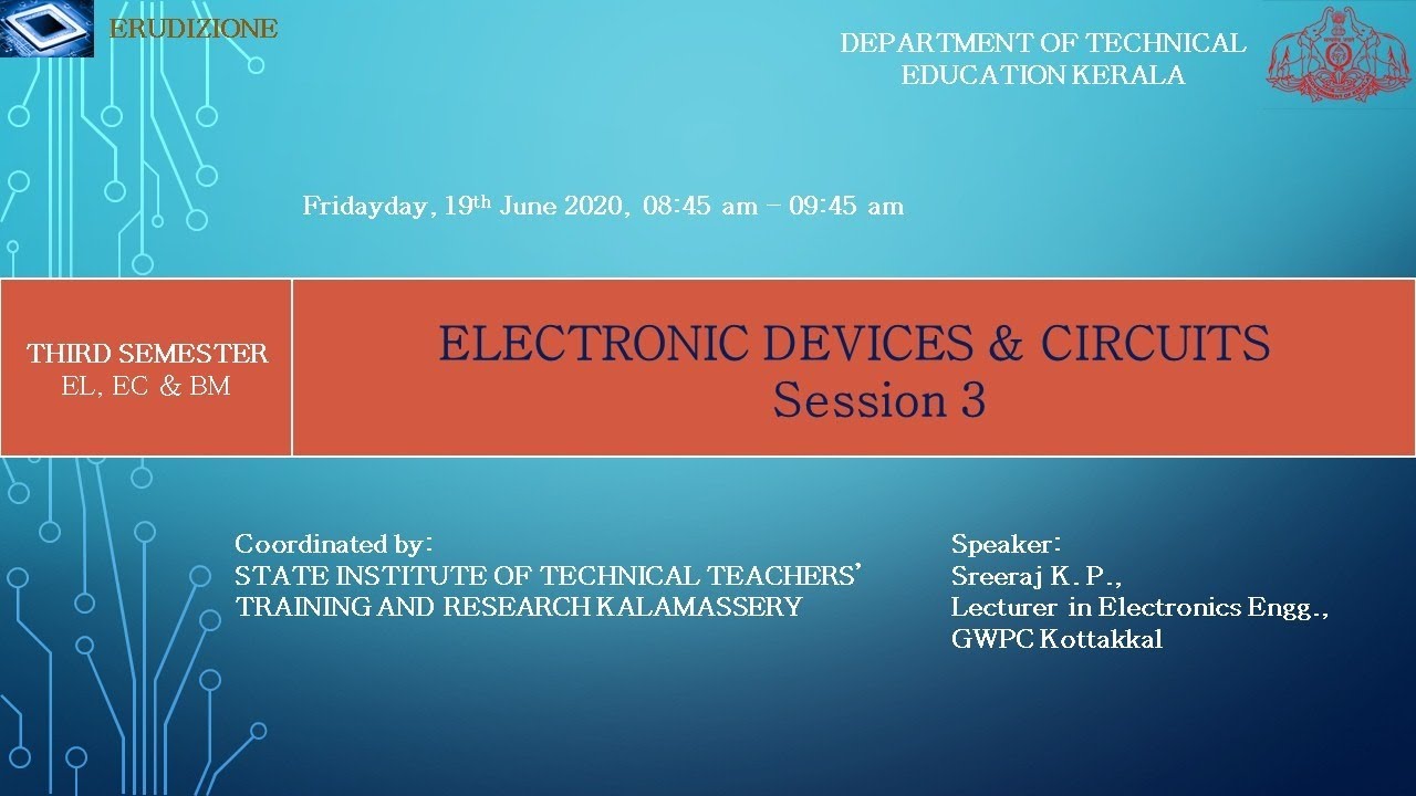 ELECTRONIC DEVICES & CIRCUITS  3 SEM 3 EC, EL AND BIOMEDICAL