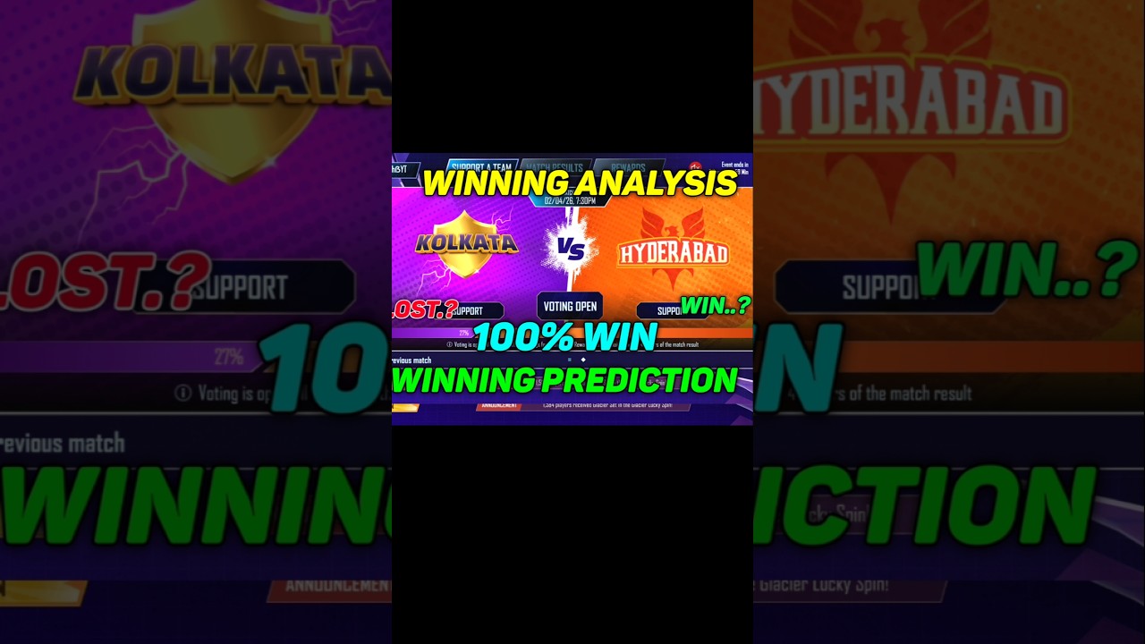 KKR VS SRH Winning Prediction🚀💯Bgmi Cricket League Prediction | Today Bgmi Cricket League Prediction