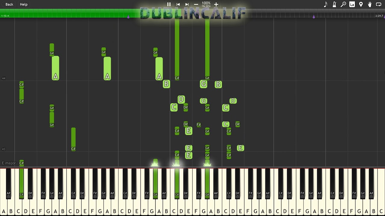 Super Paper Mario - The Underwhere Theme Piano Tutorial Synthesia