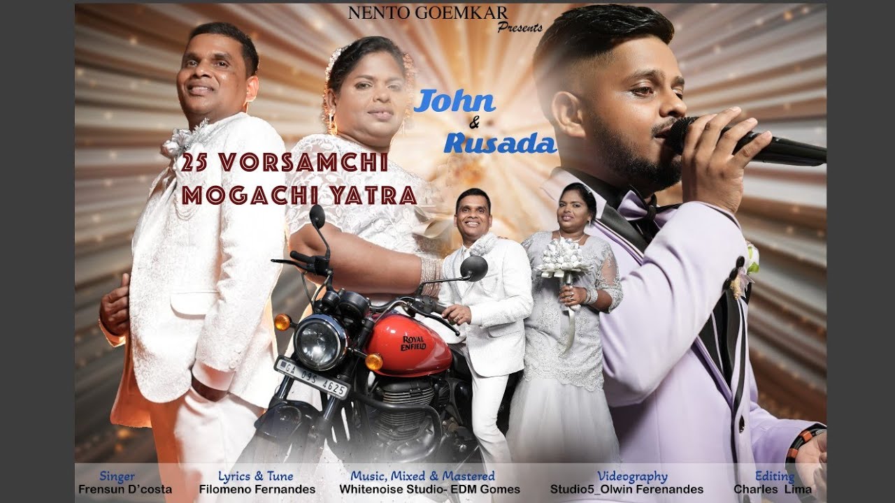 Konkani 25th Wedding Anniversary Toast Song || Best Silver Wedding Toast Song || By Frensun D'costa