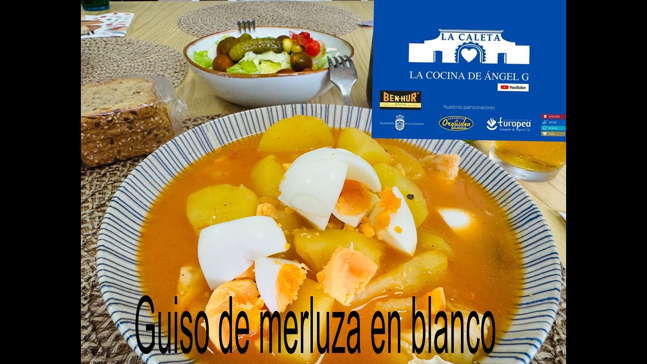 Guiso de Merluza en blanco plato de cuchara muy suave y fácil